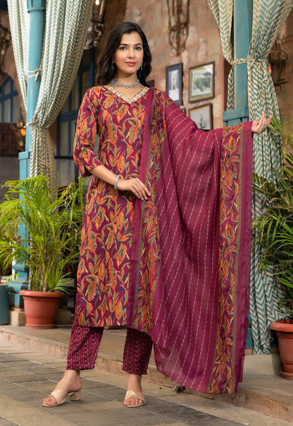 Harvest Bloom Pure Viscose Kurta Set