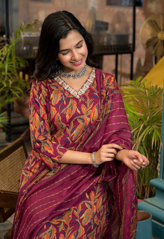 Harvest Bloom Pure Viscose Kurta Set