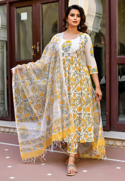 Marigold Sunshine Pure Viscose Suit Set