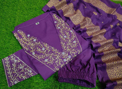 Aarohi Regal Zari Cotton Suit Set