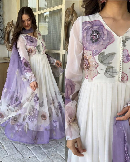 Lavanya Lilac Whisper Anarkali Set