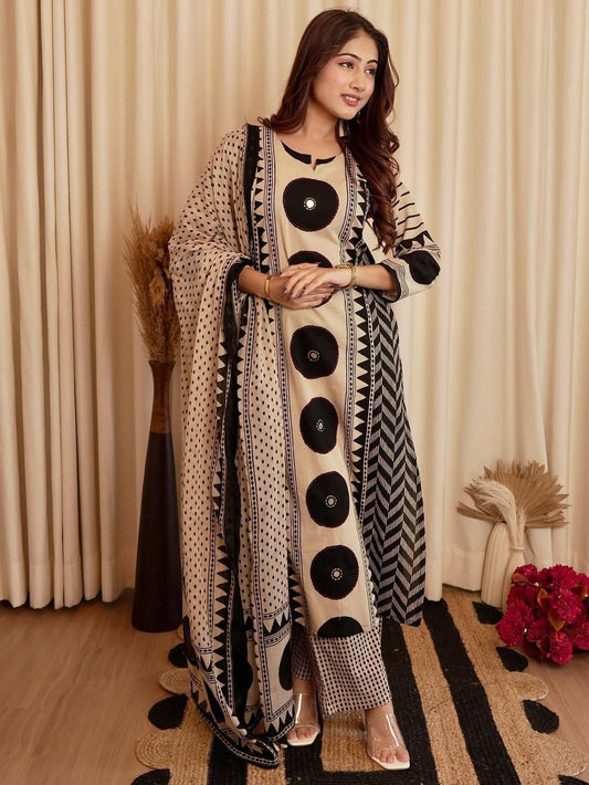 Meher Ajrakh Soul Cotton Suit Set