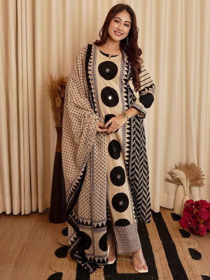 Meher Ajrakh Soul Cotton Suit Set