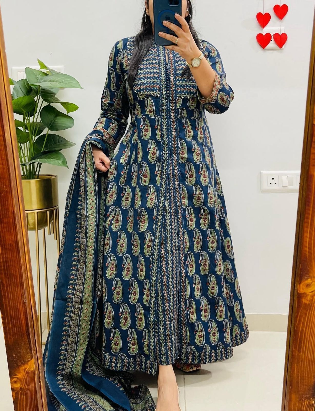 Kashni Indigo Royal Ajrakh Set
