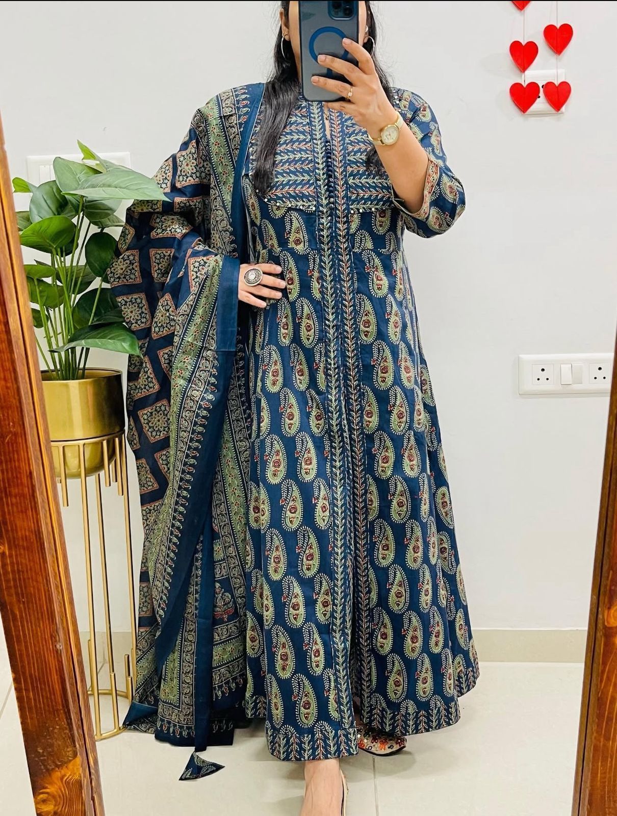 Kashni Indigo Royal Ajrakh Set