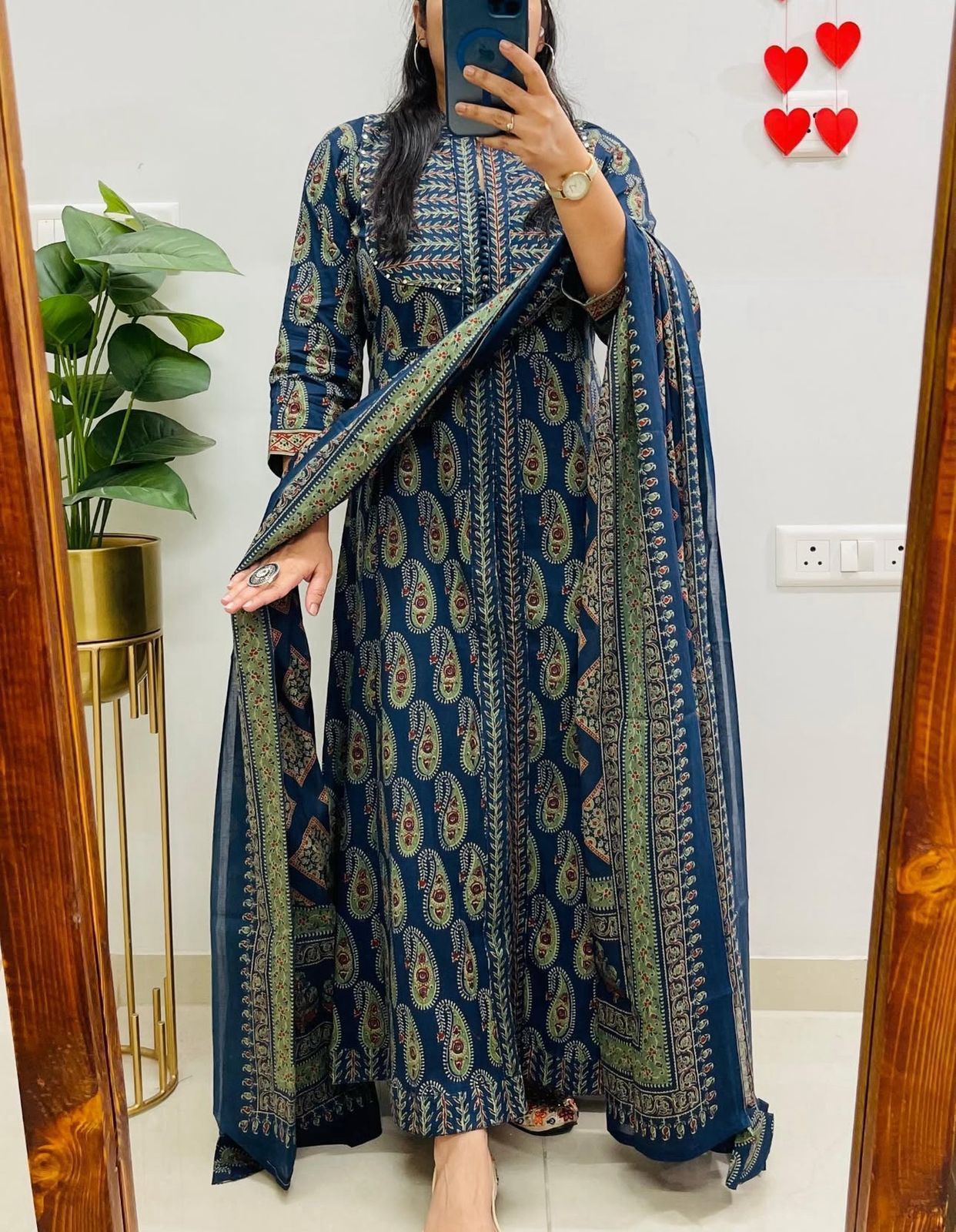 Kashni Indigo Royal Ajrakh Set