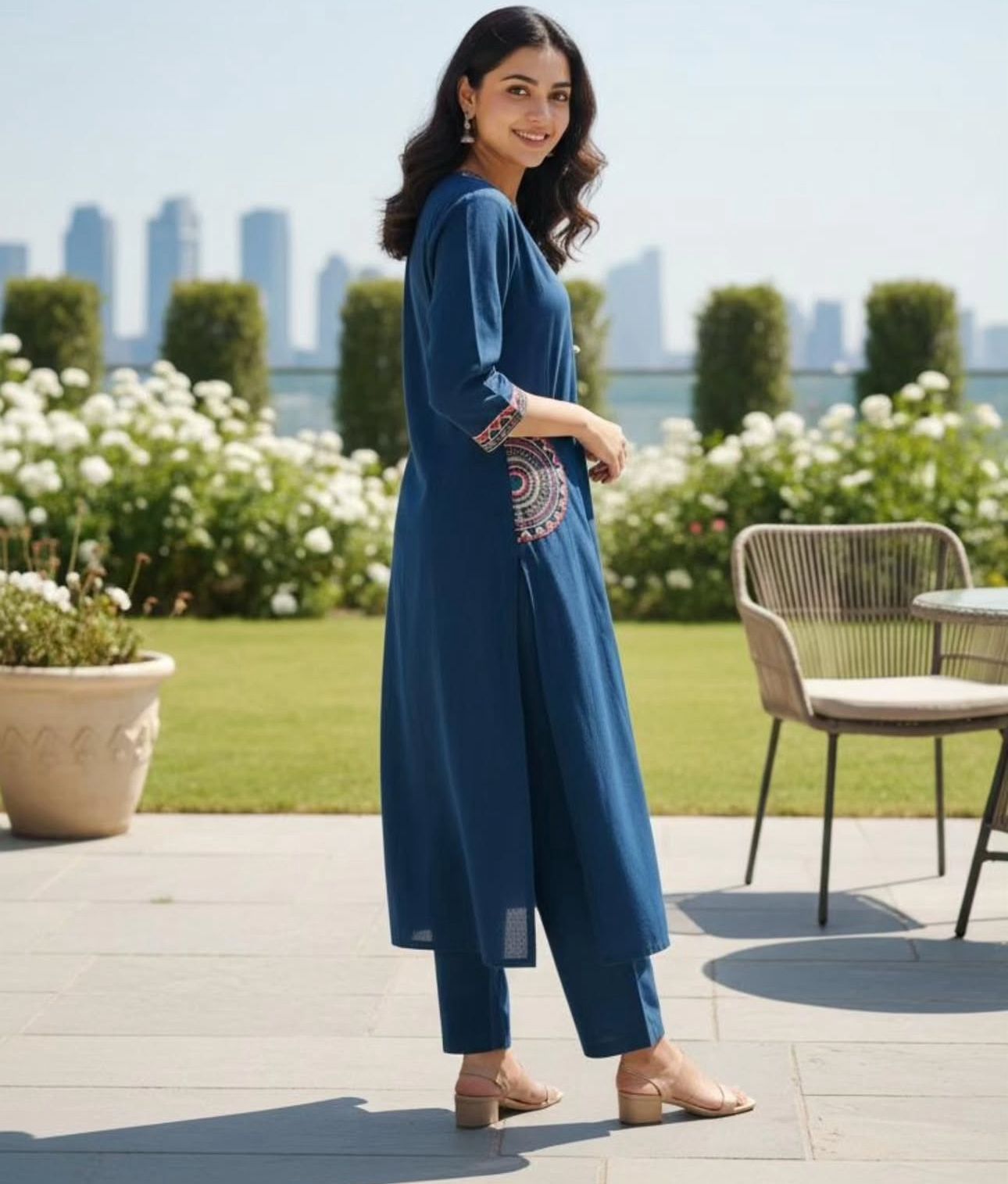 Anvika Royal Neel Kurti Pant Set